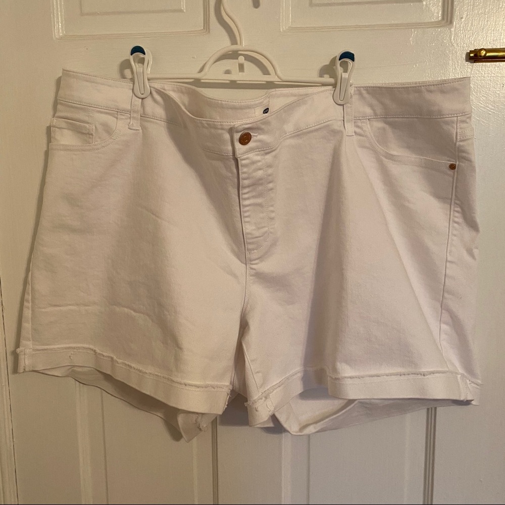 White Jean Shorts
